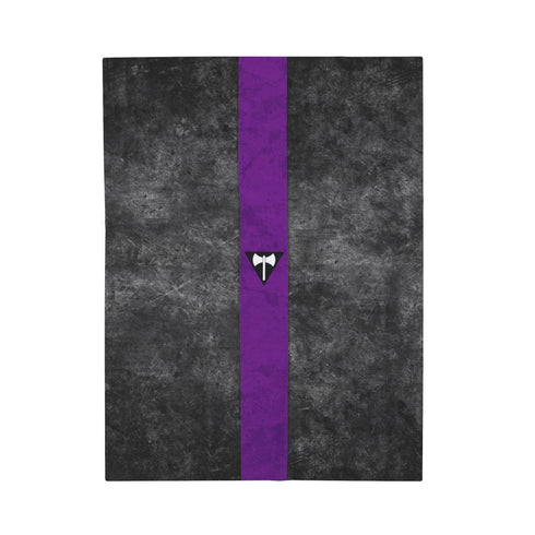 Grunge Lesbian Labrys Pride Flag Stripe Velveteen Plush Blanket